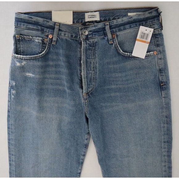 Citizens of Humanity Women's Sz 29 Old Blue Emery Cropped Relaxed Fit Jeans $218 - Picture 6 of 10